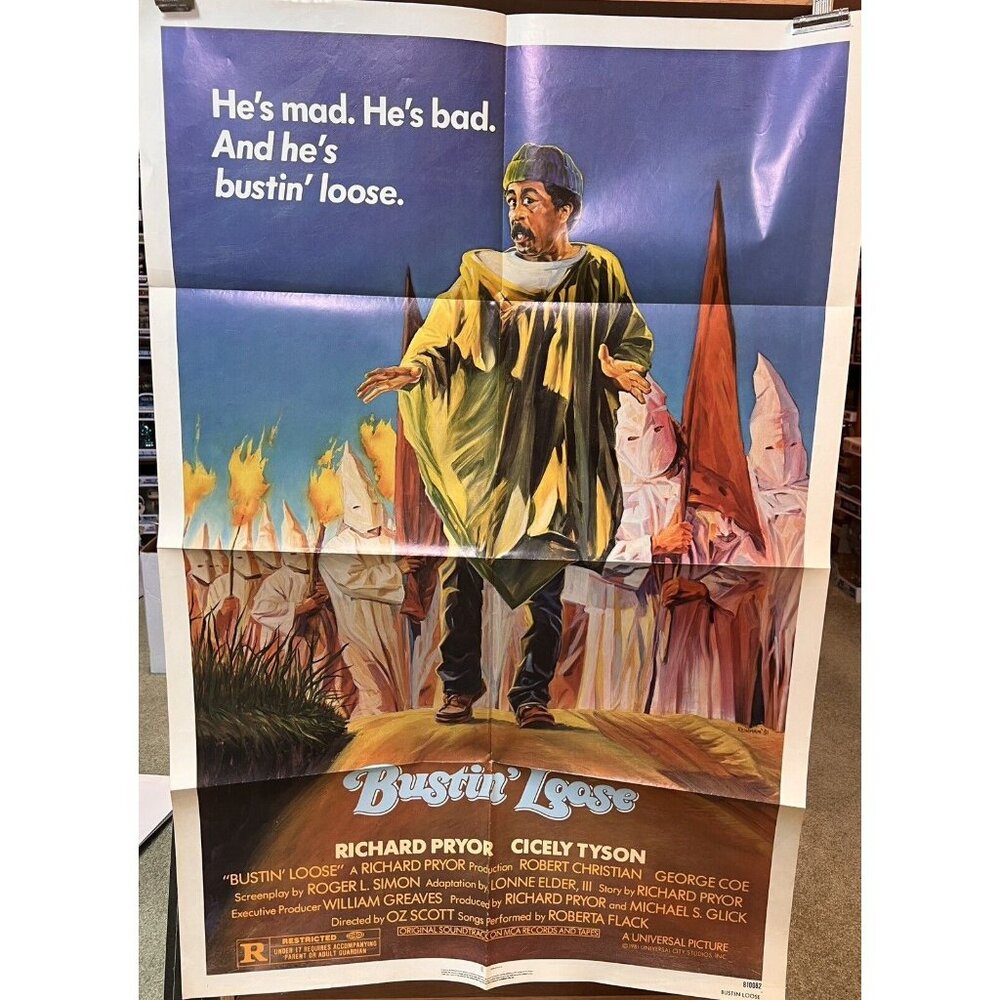 1981 “Bustin’ Loose” ORIGINAL Theatre MOVIE POSTER 27” X 41” One Sheet R. Pryor